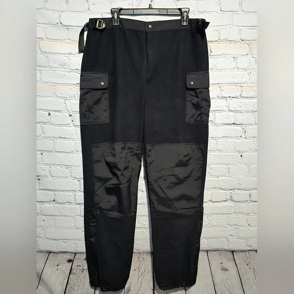 Cabela's Fleece Heavy Outdoor Cargo Pants Black SzMen L Tall