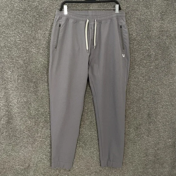 Vuori Transit Technical Jogger Pants Mens XL Gray Zip Pockets Athletic V417