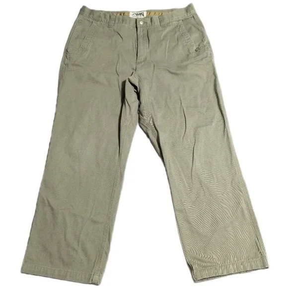 Mountain Khakis Original Mountain Pants Mens 38x30 Green Canvas Cotton