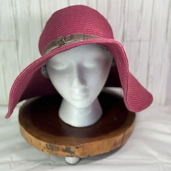 Goorin Bros Womens Large Floppy Sun Hat Braided Straw Wide Brim Beach Hat‎