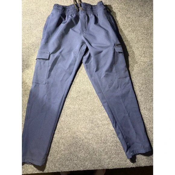 Leg3nd Discovery Mens Cargo Jogger Pants Navy Blue Elastic Waist Stretch Size M