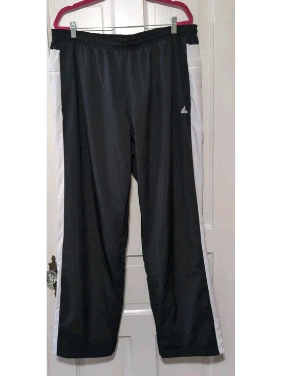 Adidas Wide Leg Baggy Y2K Track Pants Clima 365 Men's 2XL Single Stripe(1465)C