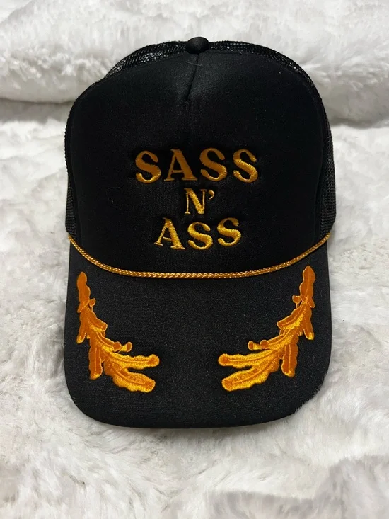 NWOT Sass N’ Ass Priscilla Block Trucker Hat