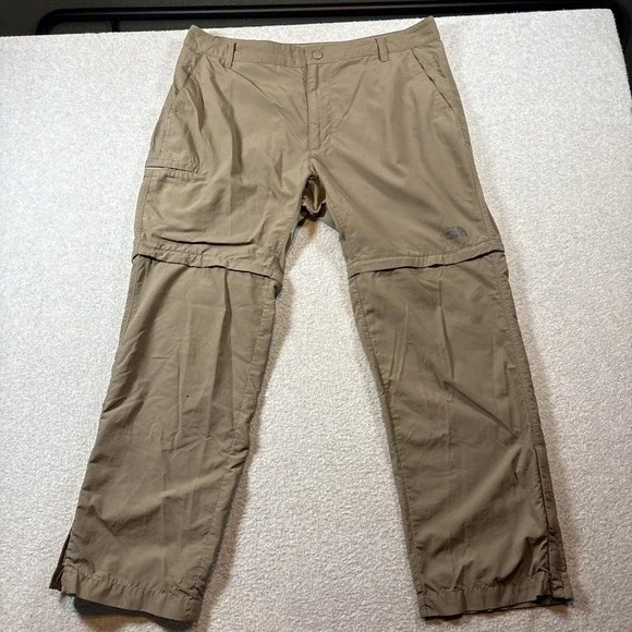 The North Face Pants Mens 38 (38x30)Brown Convertible Zip Off Hiking (Tiny Hole)