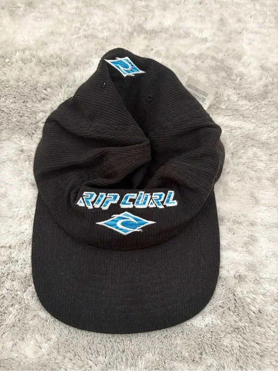 Rip Curl Black corduroy Cap with Blue Logo