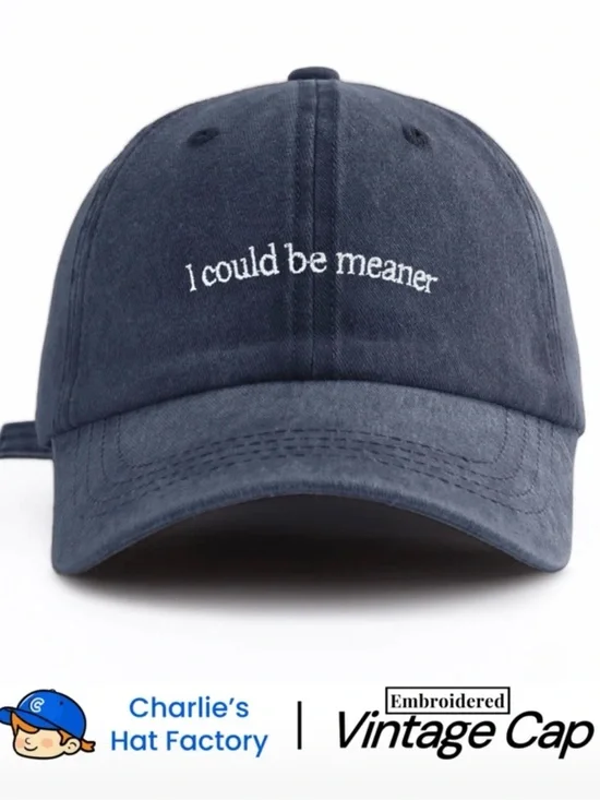 Navy Embroidered Baseball Cap - 