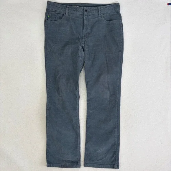 Stio Rivet Corduroy Pants Mens 36/31 Blue Gray Organic Cotton Stretch Straight