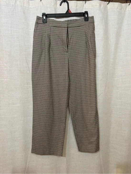 Men's Brown Houndstooth Dress Pants - Classic Tailored Fit