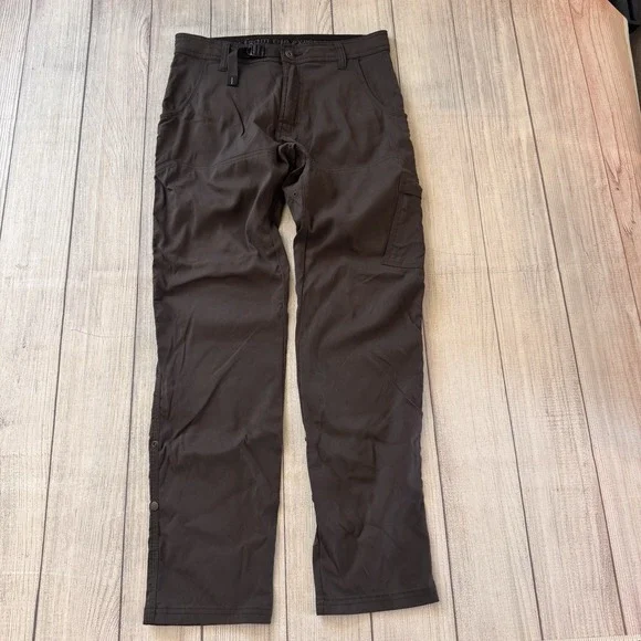 Prana Stretch Zion Cargo Pants Gray 30x32 Straight Fit Hiking Outdoor Men's