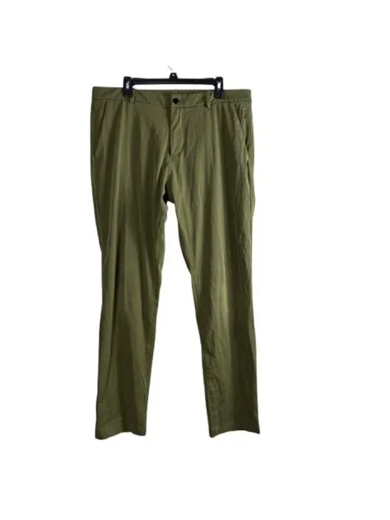 Lululemon Men’s Commission Pants Olive Green Warpstreme 5-Pocket  Sz 40 Athleisu