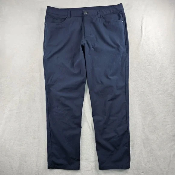 Lululemon Mens Pants 36x29 ABC Classic Warpstreme Navy Five Pocket Stretch