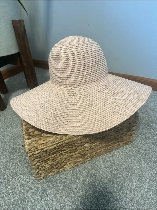 Wide Brim Women's Foldable Floppy Sun Hat - Light Pink