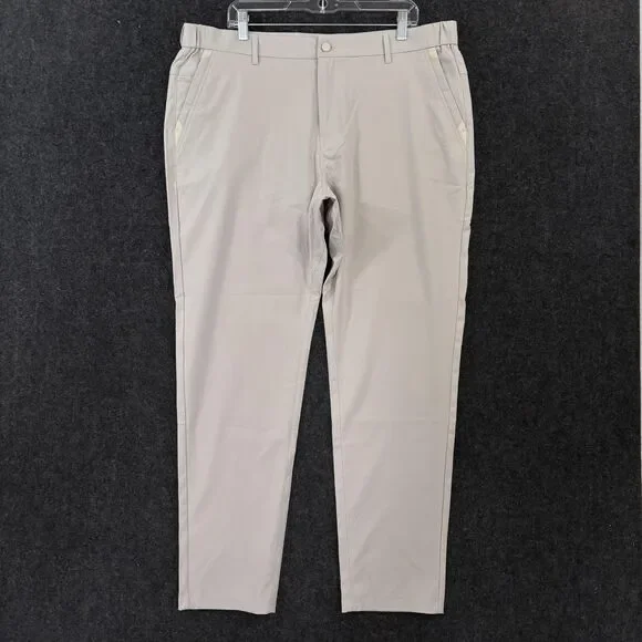 Jack Archer Jetsetter Pants Men's 38x32 Stone Khaki Microfiber Chino Casual