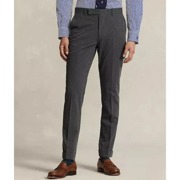 Polo Ralph Lauren Men’s Performance Twill Trousers size 38/32 NWT Gray Striped