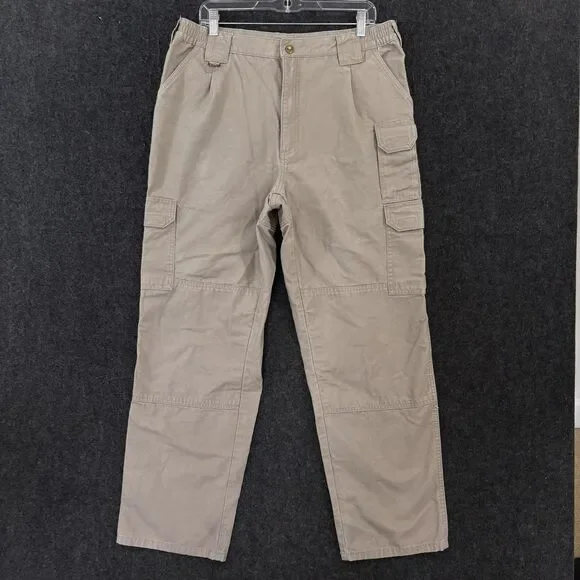 5.11 Tactical Cargo Pants Men's 36x32 Khaki Canvas Utility Relaxed 74251-055