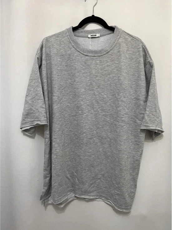 Men’s COOFANDY XL Gray Cotton Shirt Shorts Set Lounge Outfit New