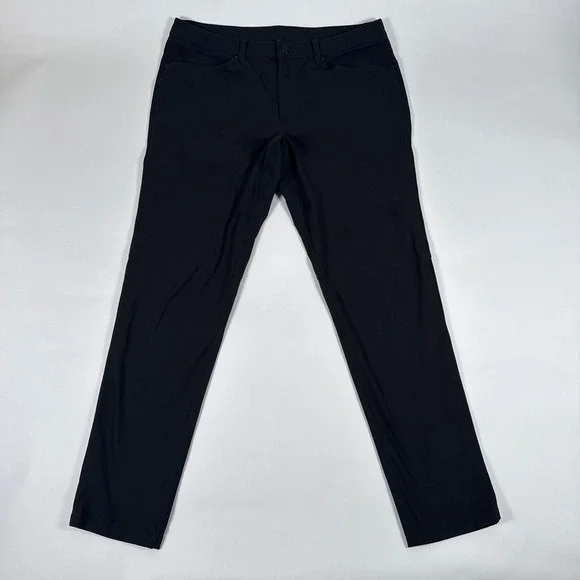 Lululemon ABC Pants Slim Fit Mens 34 Black Technical Stretch Warpstreme