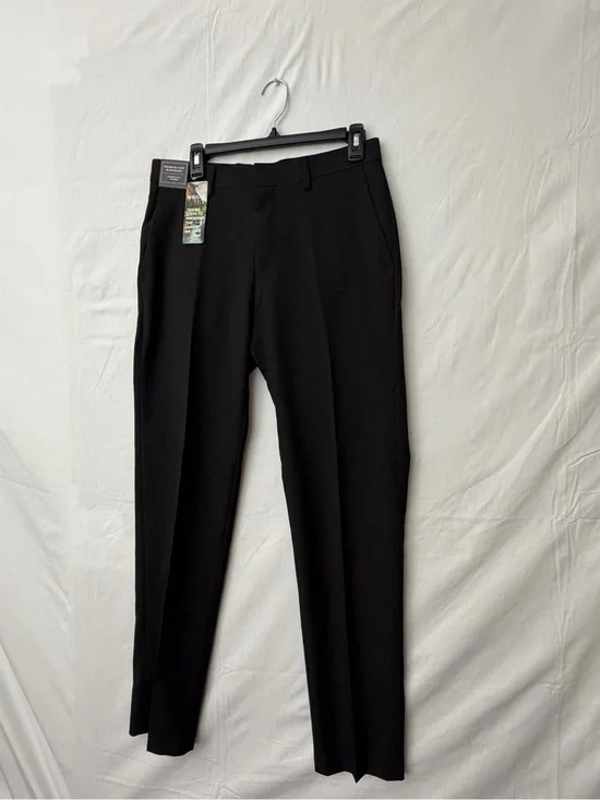 Men’s Haggar Black Slim Dress Pants 30x32 Premium Flex NWT(A745)