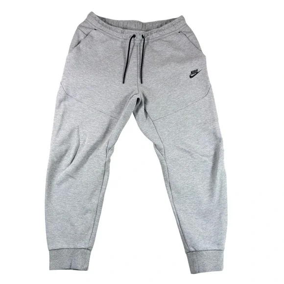 Nike Joggers Tech Fleece Mens L Gray CU4495-063 Tapered Sweatpants Athletic