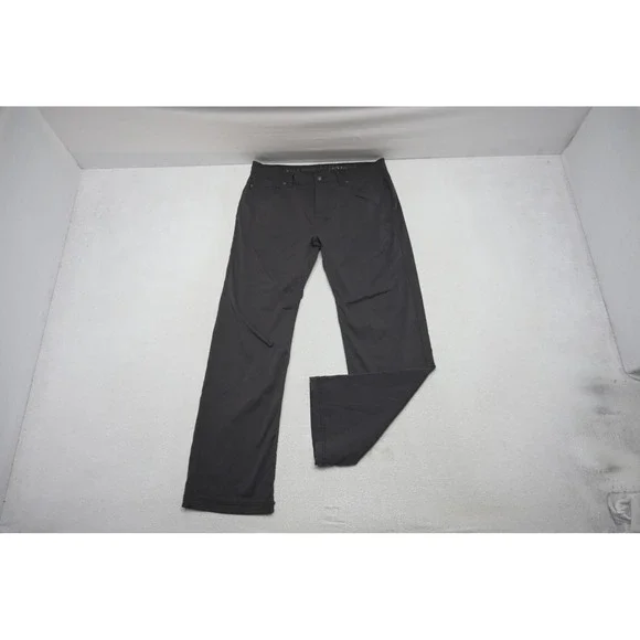 Prana Zion Slim Fit Pants Mens 36x32 Gray Stretch Nylon Hiking Outdoor Excellent