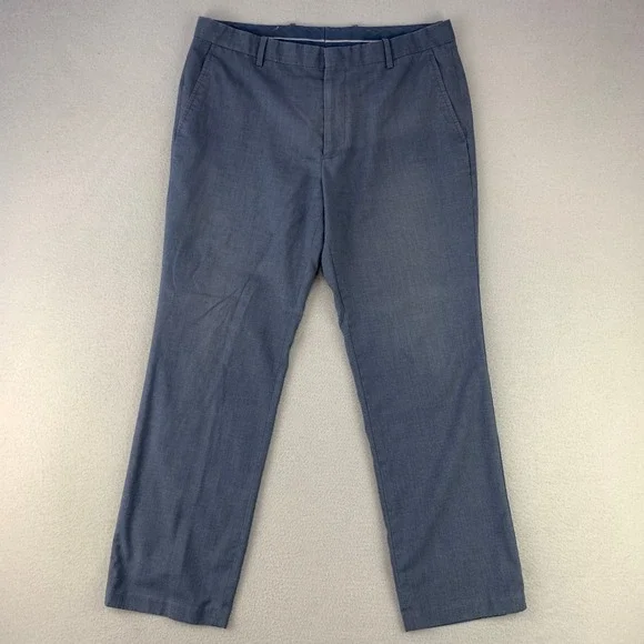 INC Dress Pants Pants Men 32x30 Blue‎ Navy Flat Front Chinos Workwear Business