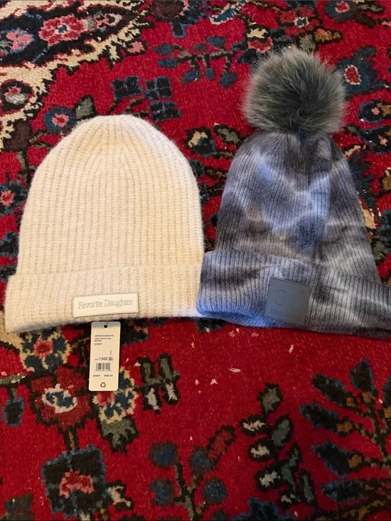 Favorite Daughter Cream Rib Knit Beanie - Soft Ivory Tone