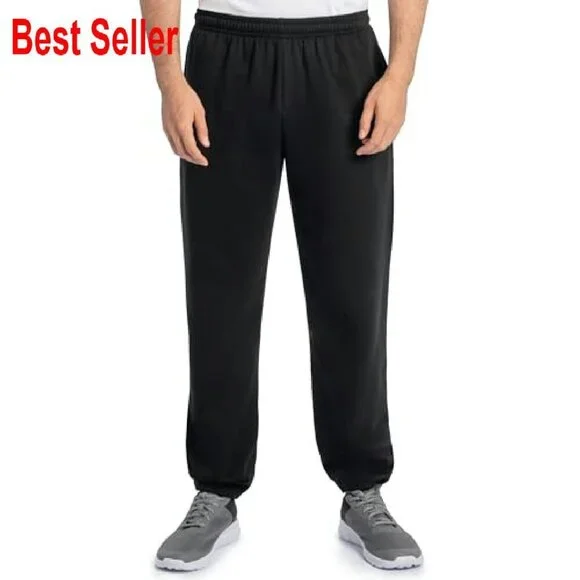 Relaxed Fit Fleece Sweatpants with Pockets Moisture Wicking Comfort