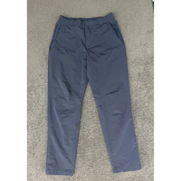 Fabletics Mens Gray Blue Tapered Performance Stretch Pants PT2040675 Small