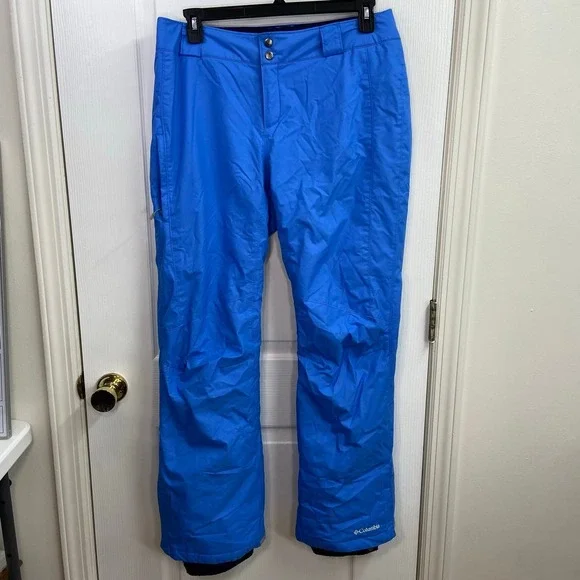 Columbia‎ bugaboo blue fleece lined non-slip Omni-tech ski snow gear pants large