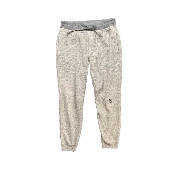 Lululemon Joggers Mens L Large Grey At Ease Heathered Workout Sweatpants *READ