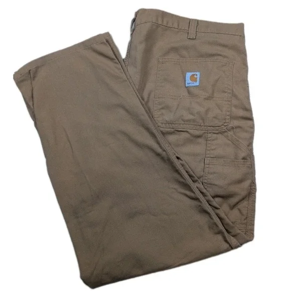Carhartt 383-51 Pants Mens 40x32 Brown Dungaree Fit Workwear Carpenter