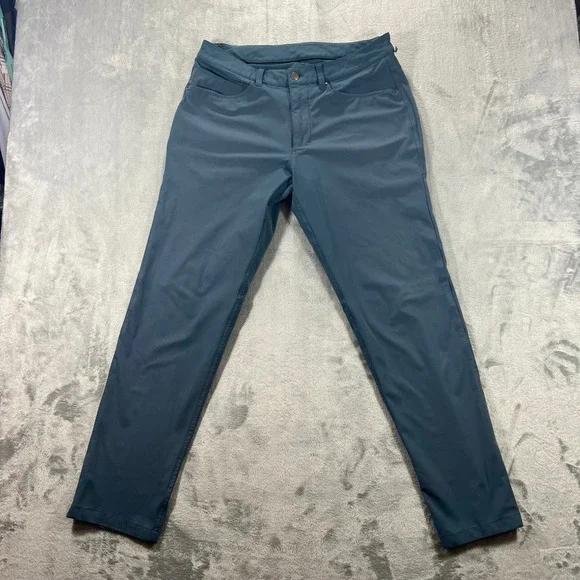 LULULEMON Commission Pant Slim Mens 32‎ Blue Gray Warpstreme Stretch Golf Office