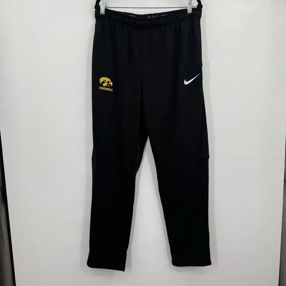 Iowa Hawkeyes Sweatpants Mens Large Black NCAA Football Nike Fleece Joggers