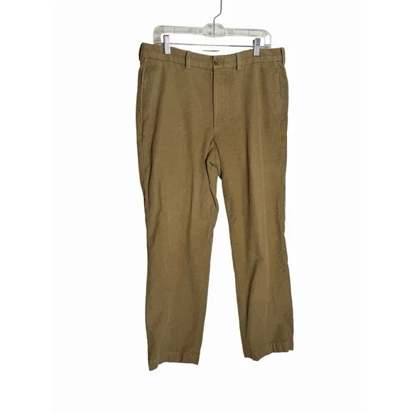 Brooks Brothers Pants Mens 33 X 30 Khaki Tan Hudson Advantage Chino Straight Leg