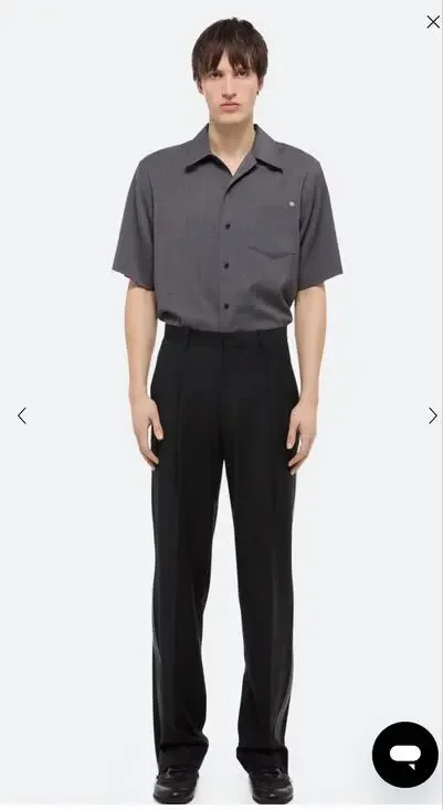 Helmut Lang Zip Double Pleated Trousers -Black.