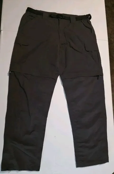 Great Northwest Convertible Cargo Pants Mens 36x30 Black Zip Off Hiking Outdoor