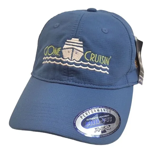 Disney Gone Cruisin' 2019 6 Panel Hat - Blue - Embroidery - Ahead Mid Fit Womens