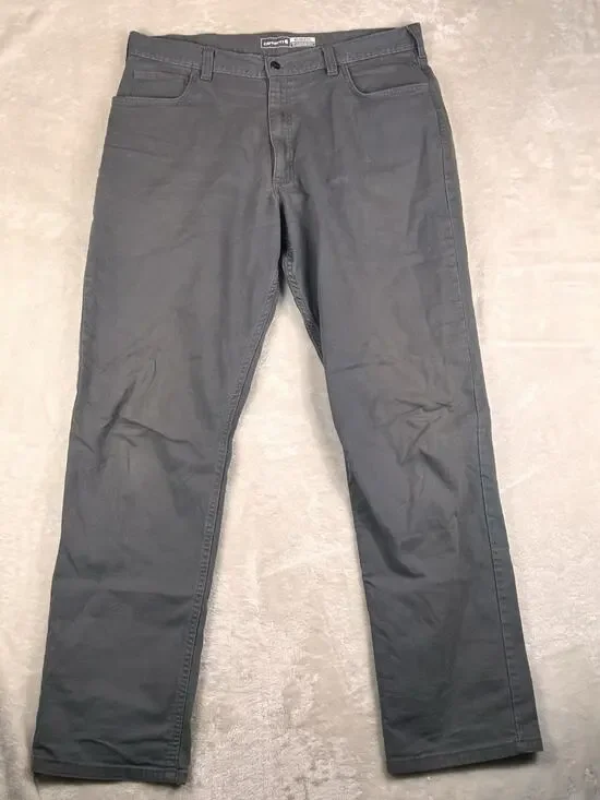 Carhartt Pants Men's 38x36 102517-039 Relaxed Fit Canvas Work Pants Gray