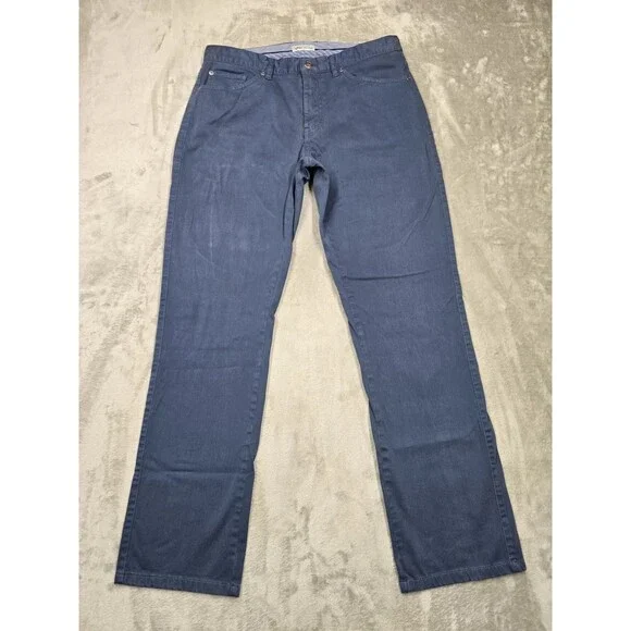 ​Peter Millar Crown Comfort Five-Pocket Pants Men's 38x32 Slate Blue Cotton...