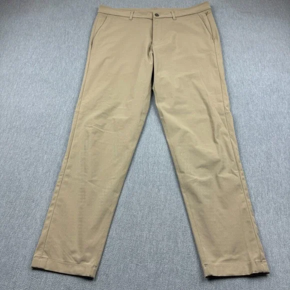 Lululemon Pants Mens 36 Tan Commission‎ Slim Fit Warpstreme 31