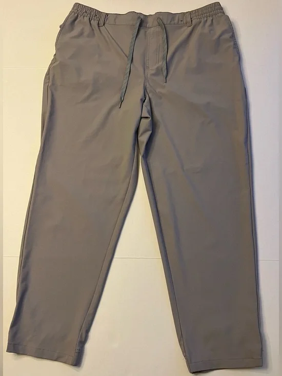 Birdie Bound Gray Performance Golf Pull On Elastic Waist Jogger Pants 2XL