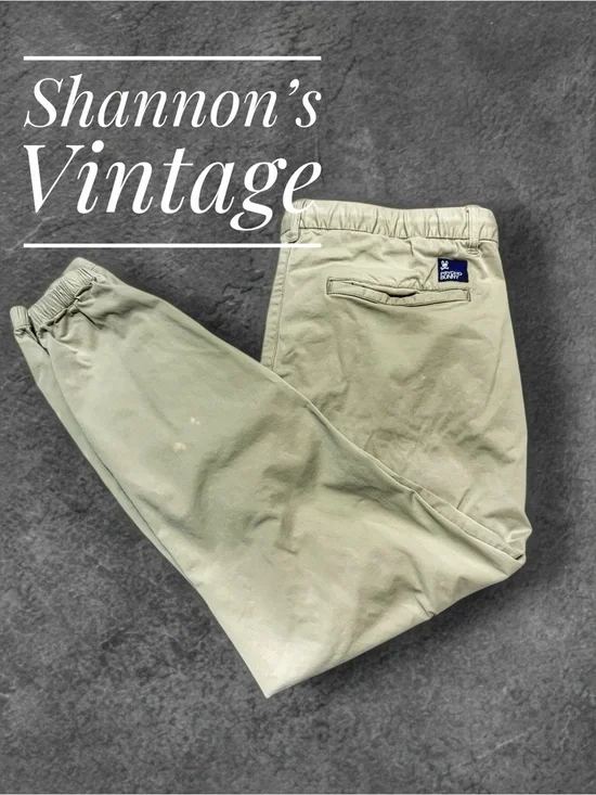 Psycho Bunny Men’s sz Large Drawstring Chino Pants A54