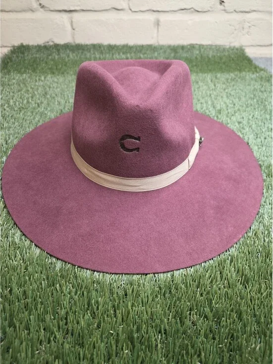 Charlie 1 Horse Women's Highway Hat Burgundy Wool Felt Western Boho - Size Large