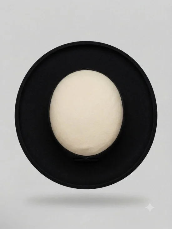 Vintage 50s 60s  Italian Felt Cloche / Bowler Hat - Whitesun x Jan Leslie