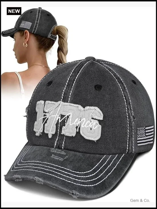 Vintage Distressed Low Profile Cotton Baseball Hat Adjustable