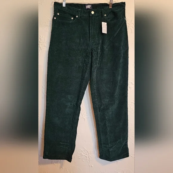 NWT Mens 37x29 Lands' End Slim Stretch Corduroy Pant Deep Balsam