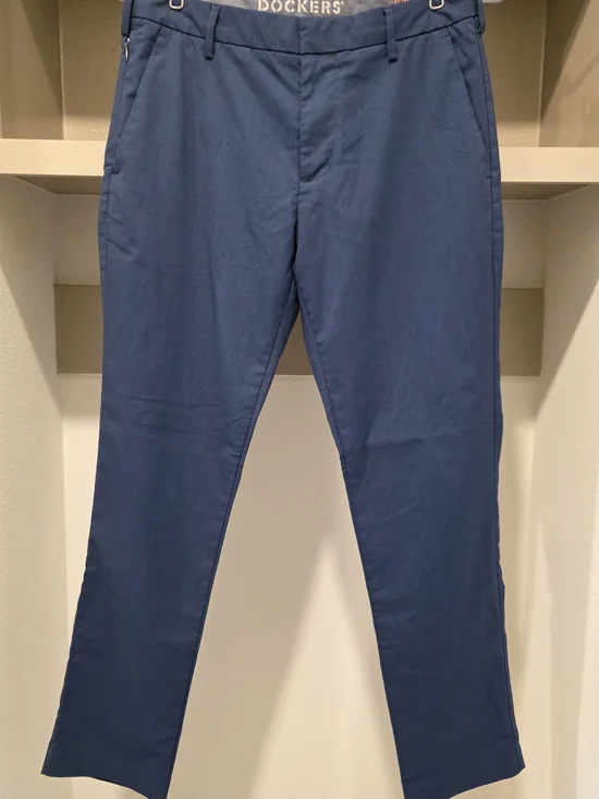 Dockers Men's Navy Blue Slim Straight Pants