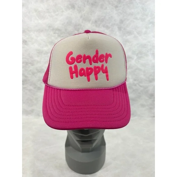 Gender Happy Pink White Mesh Trucker‎ Hat Snapback OTTO Base Cap