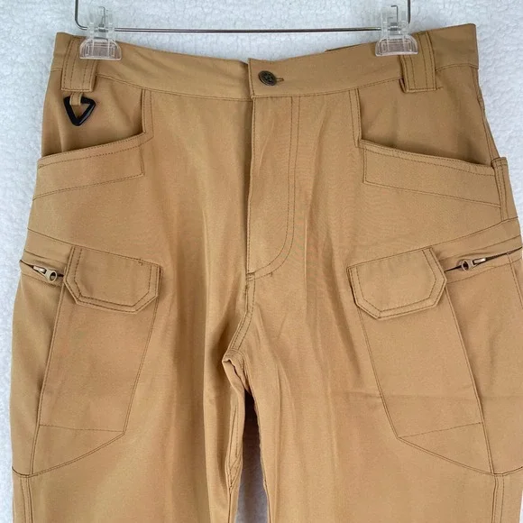 Outdoor Equipment Tactical Cargo Pants Mens Medium Tan Hiking Pocket Utility