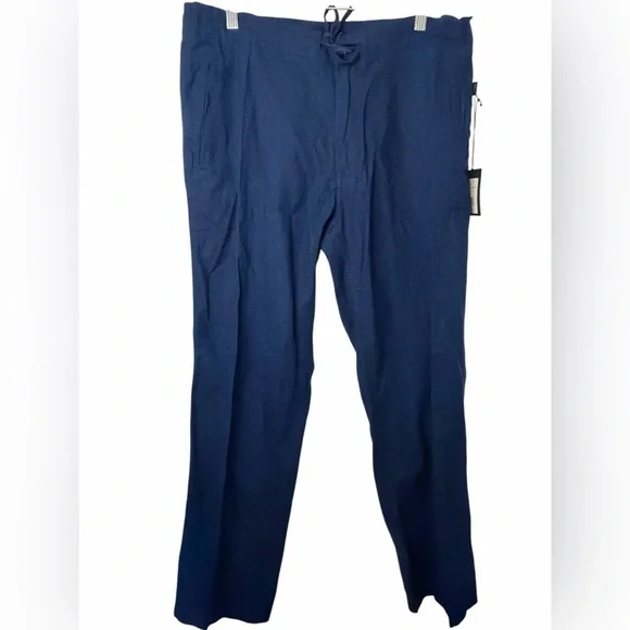 Onia Deep Navy Blue Collin Drawstring Linen Pants Men's NWT